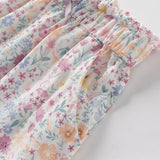 Dave&Bella Toddler Girls Summer Sweet Floral Print Mosquito-Proof Loose Pants