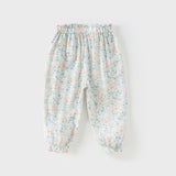Dave&Bella Toddler Girls Summer Sweet Floral Print Mosquito-Proof Loose Pants