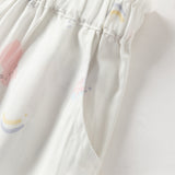 Dave&Bella Toddler Girls Summer Cute Print Anti-mosquito Jogger Pants