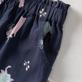 Dave&Bella Toddler Girls Summer Cute Print Anti-mosquito Jogger Pants