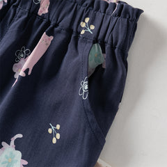Dave&Bella Toddler Girls Summer Cute Print Anti-mosquito Jogger Pants