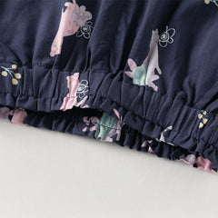 Dave&Bella Toddler Girls Summer Cute Print Anti-mosquito Jogger Pants