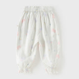 Dave&Bella Toddler Girls Summer Cute Print Anti-mosquito Jogger Pants