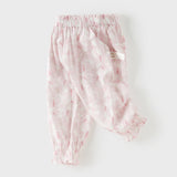 Dave&Bella Toddler Girls Summer Cute Print Anti-mosquito Jogger Pants