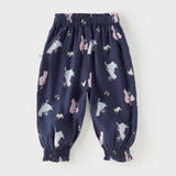 Dave&Bella Toddler Girls Summer Cute Print Anti-mosquito Jogger Pants