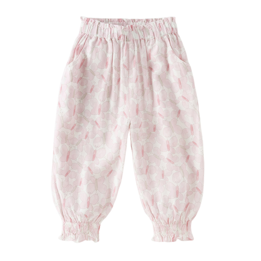 Dave&Bella Toddler Girls Summer Cute Print Anti-mosquito Jogger Pants