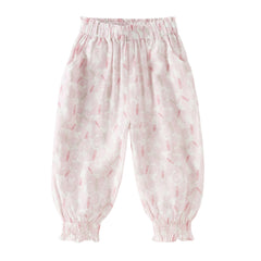 Dave&Bella Toddler Girls Summer Cute Print Anti-mosquito Jogger Pants