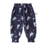 Dave&Bella Toddler Girls Summer Cute Print Anti-mosquito Jogger Pants
