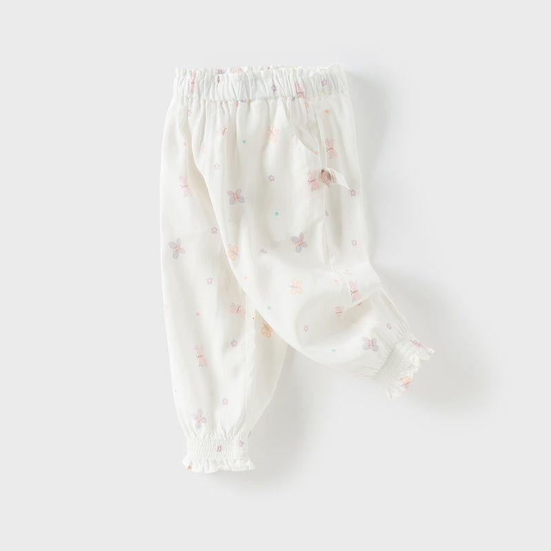 Dave&Bella Toddler Girls Summer Cute Print Anti-mosquito Jogger Pants