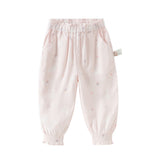 Dave&Bella Toddler Girls Summer Cute Print Anti-mosquito Jogger Pants