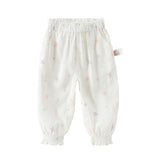 Dave&Bella Toddler Girls Summer Cute Print Anti-mosquito Jogger Pants