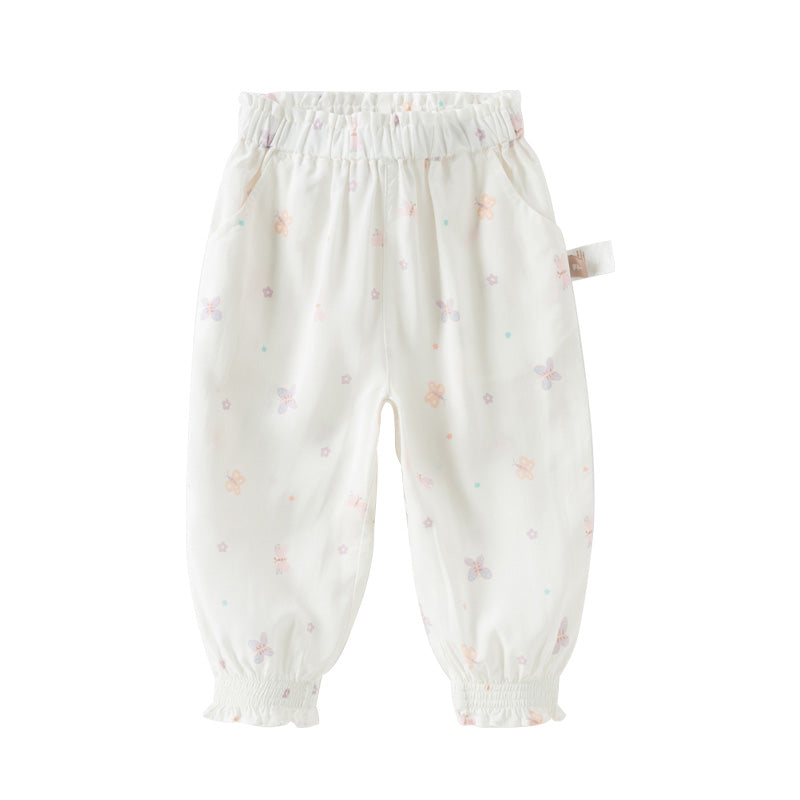 Dave&Bella Girls Summer Print Anti-mosquito Pants