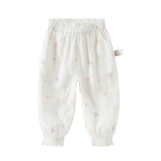 Dave&Bella Girls Summer Print Anti-mosquito Pants