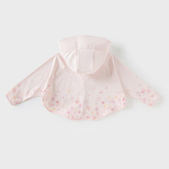 Dave&Bella Toddler Girls Summer Hooded Long Sleeve Printed Sun Protector Coats