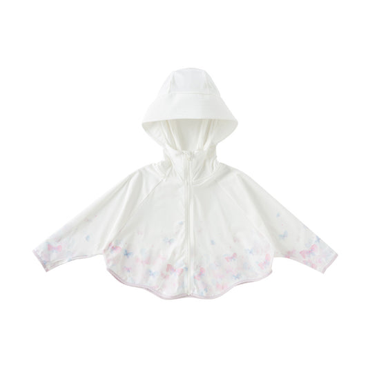 Dave&Bella Toddler Girls Summer Hooded Long Sleeve Printed Sun Protector Coats