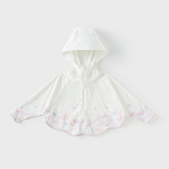 Dave&Bella Toddler Girls Summer Hooded Long Sleeve Printed Sun Protector Coats