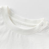 Dave&Bella Toddler Girls Summer White Cute Mermaid Print Pure Cotton T-shirt Tops