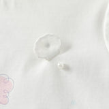 Dave&Bella Toddler Girls Summer White Cute Mermaid Print Pure Cotton T-shirt Tops