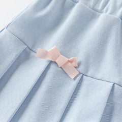 Dave&Bella Girls Summer Blue Shirt Skirt two-piece Toddller Set