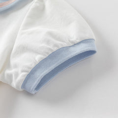 Dave&Bella Girls Summer Blue Shirt Skirt two-piece Toddller Set