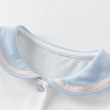 Dave&Bella Toddler Girls Summer Blue Polos Skirt Sets