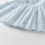 Dave&Bella Girls Summer Blue Mesh Sleeveless Party Dress