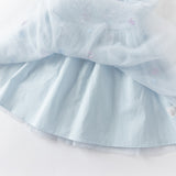 Dave&Bella Girls Summer Blue Mesh Sleeveless Party Dress