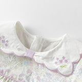 Dave&Bella Girls Summer Cotton Doll Collar Floral Dress (Copy)-1