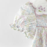 Dave&Bella Girls Summer Cotton Doll Collar Floral Dress (Copy)-1