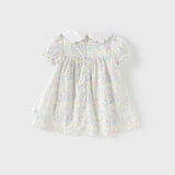 Dave&Bella Girls Summer Cotton Doll Collar Floral Dress (Copy)-1