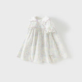 Dave&Bella Girls Summer Cotton Doll Collar Floral Dress (Copy)-1