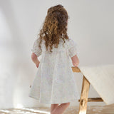 Dave&Bella Girls Summer Cotton Doll Collar Floral Dress (Copy)-1