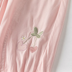 Dave&Bella Girls Summer Fruit Embroidery Drawstring Pants