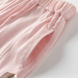 Dave&Bella Toddler Girls Summer Fruit Embroidery Drawstring Pants