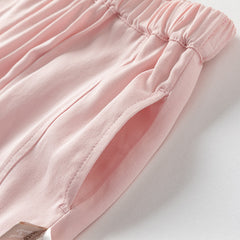 Dave&Bella Girls Summer Fruit Embroidery Drawstring Pants