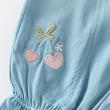 Dave&Bella Toddler Girls Summer Fruit Embroidery Drawstring Pants