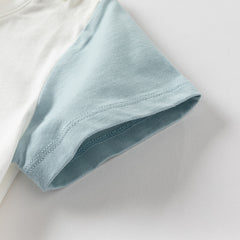 Dave&Bella Toddler Boys Summer Comfortable White Crocodile Cotton T-shirt Tops