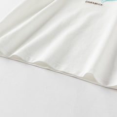 Dave&Bella Toddler Boys Summer Comfortable White Crocodile Cotton T-shirt Tops