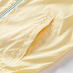 Dave&Bella Kids Boys Summer Yellow Outdoor UV-protection Lightweight Hooded Jackets