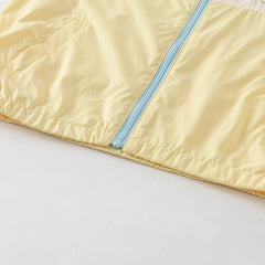 Dave&Bella Kids Boys Summer Yellow Outdoor UV-protection Lightweight Hooded Jackets