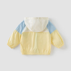 Dave&Bella Kids Boys Summer Yellow Outdoor UV-protection Lightweight Hooded Jackets