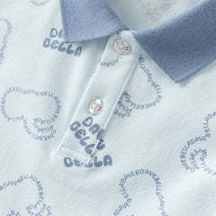 Dave&Bella Boys Summer Cotton Blue T-shirt Short Pant Set