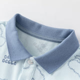 Dave&Bella Toddler Boys Summer Cotton Blue T-shirt Short Pant Sets