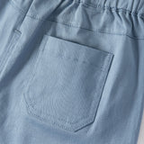 Dave&Bella Toddler Boys Summer Cotton Blue T-shirt Short Pant Sets