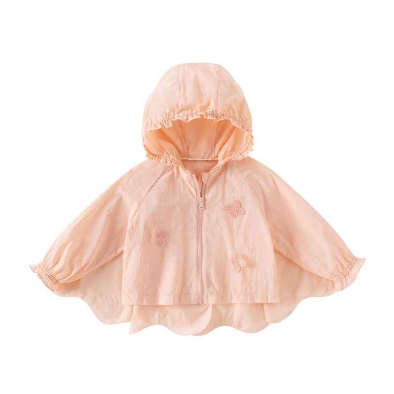 Dave&Bella Toddler Girls Summer Outdoor Cape-style UV-protection Sunscreen Jackets