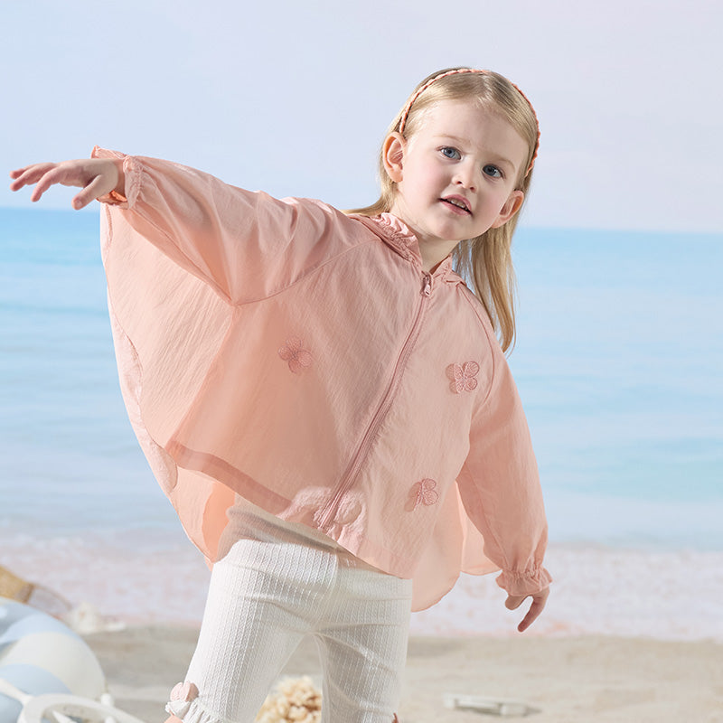 Dave&Bella Toddler Girls Summer Outdoor Cape-style UV-protection Sunscreen Jackets