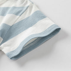 Dave&Bella Toddler Boys/Girls Summer Playful Striped Breathable Classic T-shirts Tops