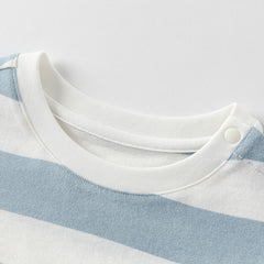 Dave&Bella Toddler Boys/Girls Summer Playful Striped Breathable Classic T-shirts Tops