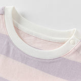Dave&Bella Toddler Boys/Girls Summer Playful Striped Breathable Classic T-shirts Tops