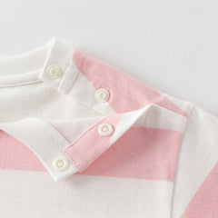 Dave&Bella Toddler Boys/Girls Summer Playful Striped Breathable Classic T-shirts Tops